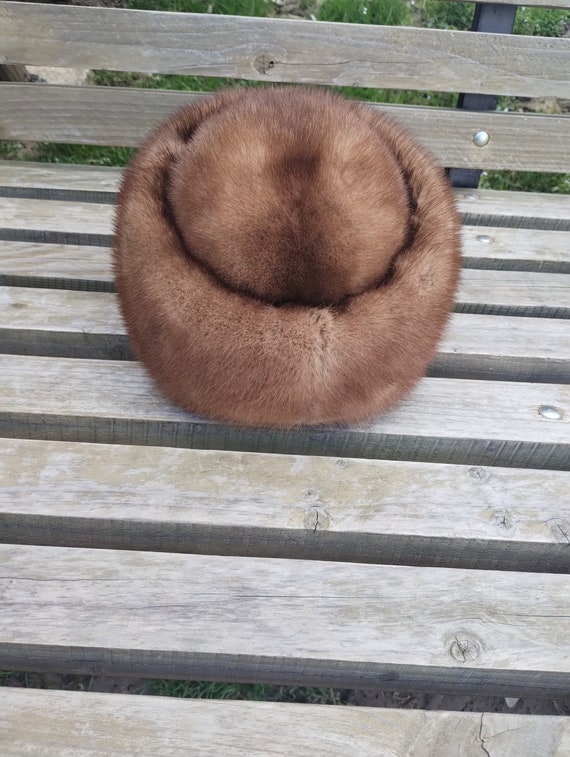 Rare 80s Vintage Real Fur Mink. Hat for man/woman.