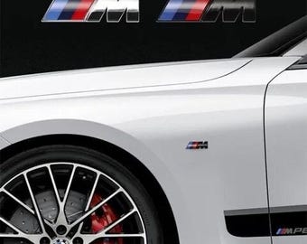 x2 Insignia de ala BMW “M” 4,5 cm x 1,5 cm Aluminio