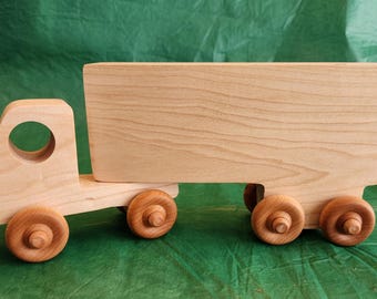 Toy wood Semi-truck