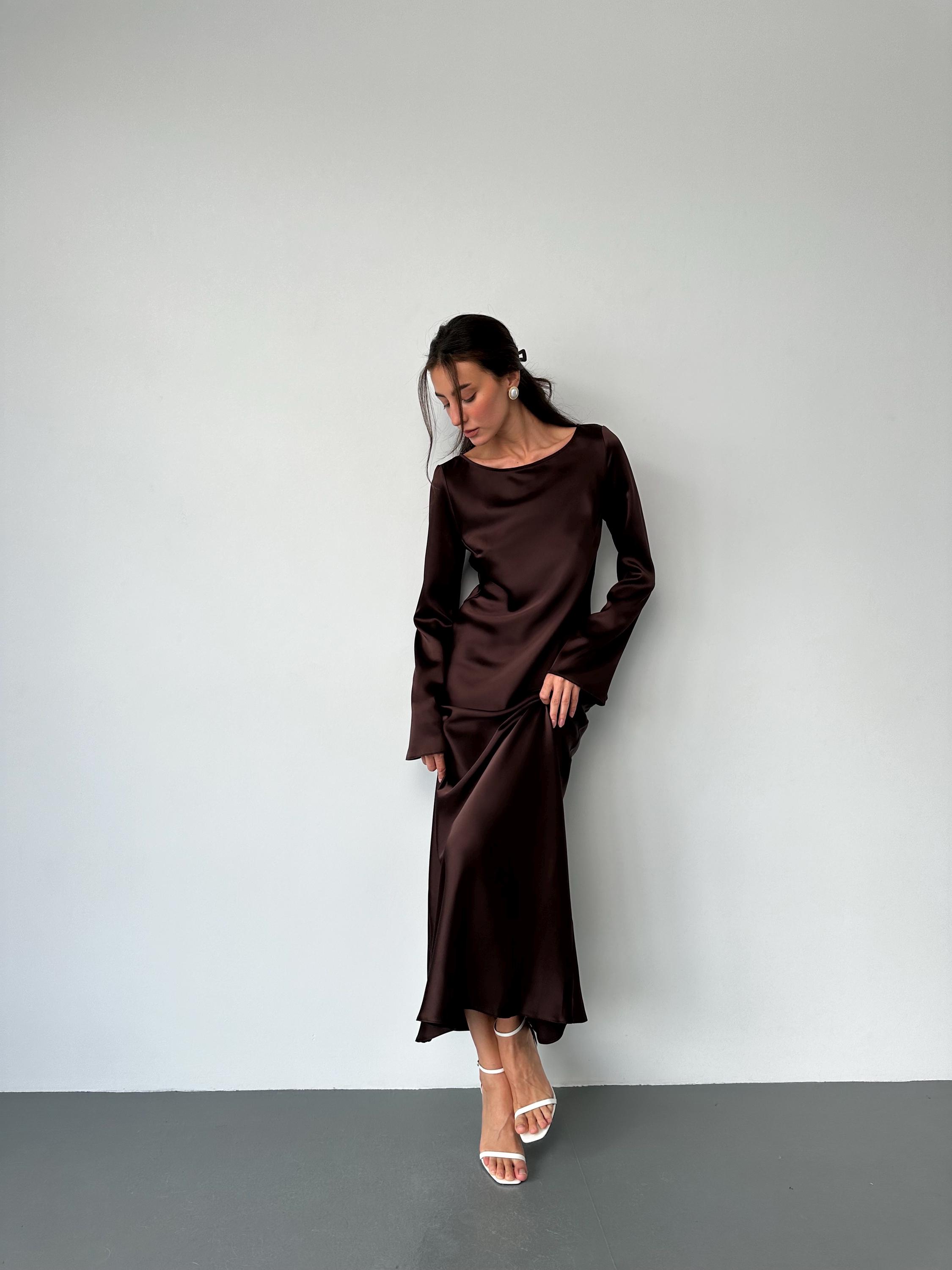 black and brown satin dress Reformation Lune Silk Black Bean Brown Mesh Sleeveless Maxi Dress – The  Closet New York