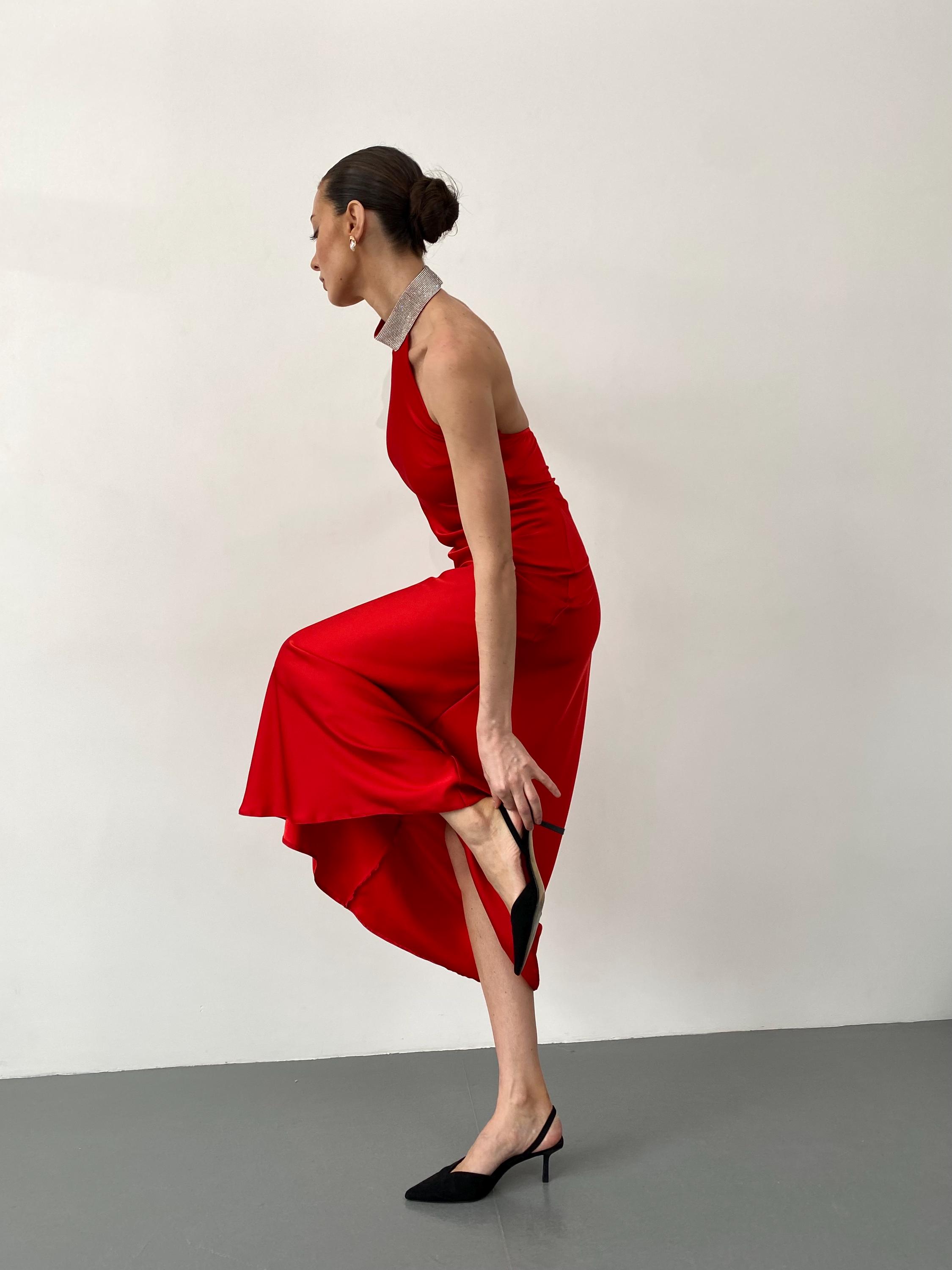 spaghetti strap dress v neck Simple Satin Mermaid Wedding Dress with V-Neck