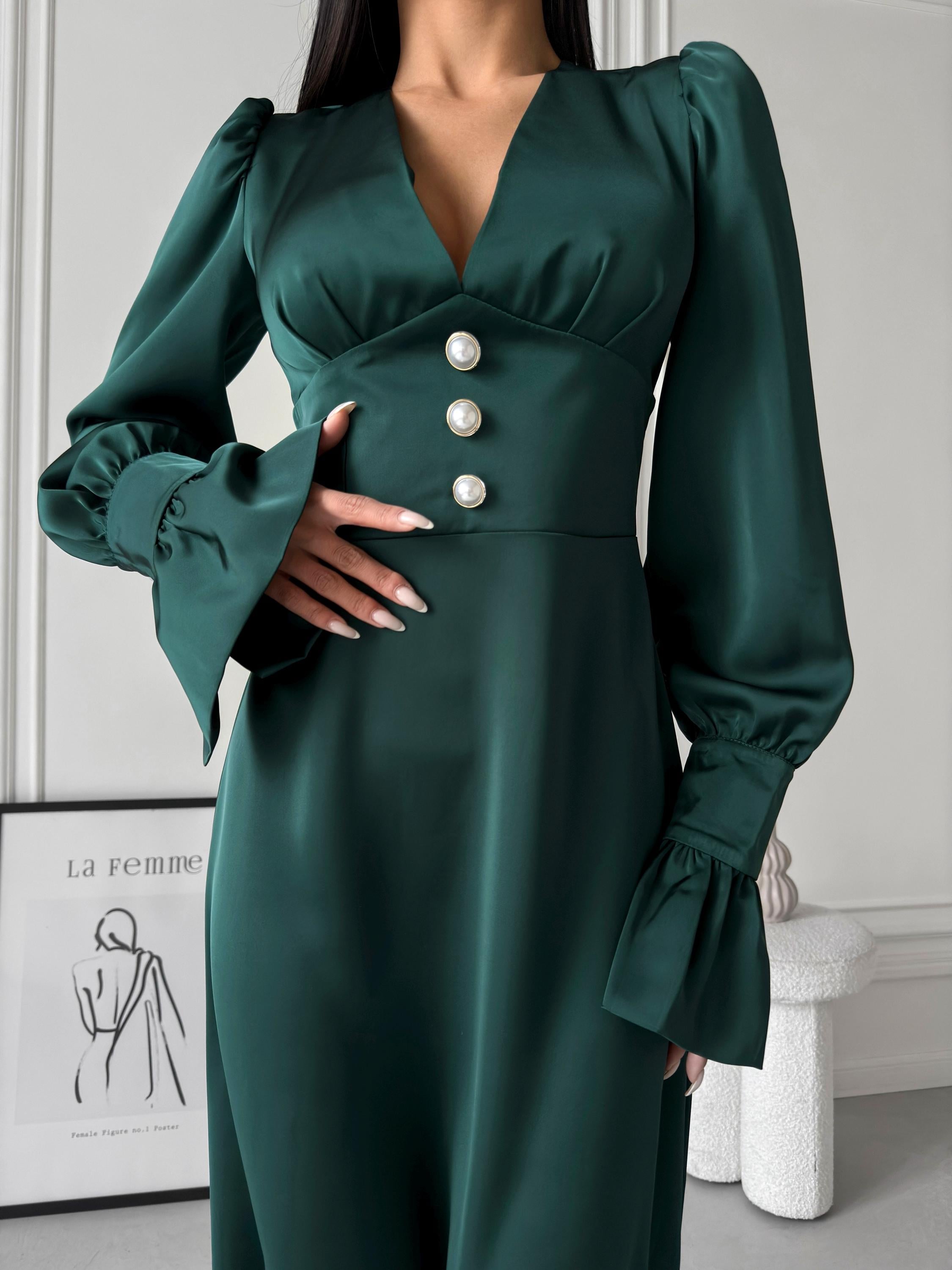 petite green satin dress Flora Satin Mini Dress main image 1