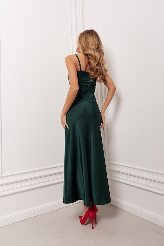 Seda Vestido Lencero Verde Vestido Lencero De Seda Color Menta