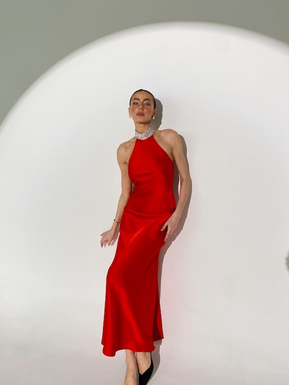 necklace with halter neck dress melisekrem on LTK