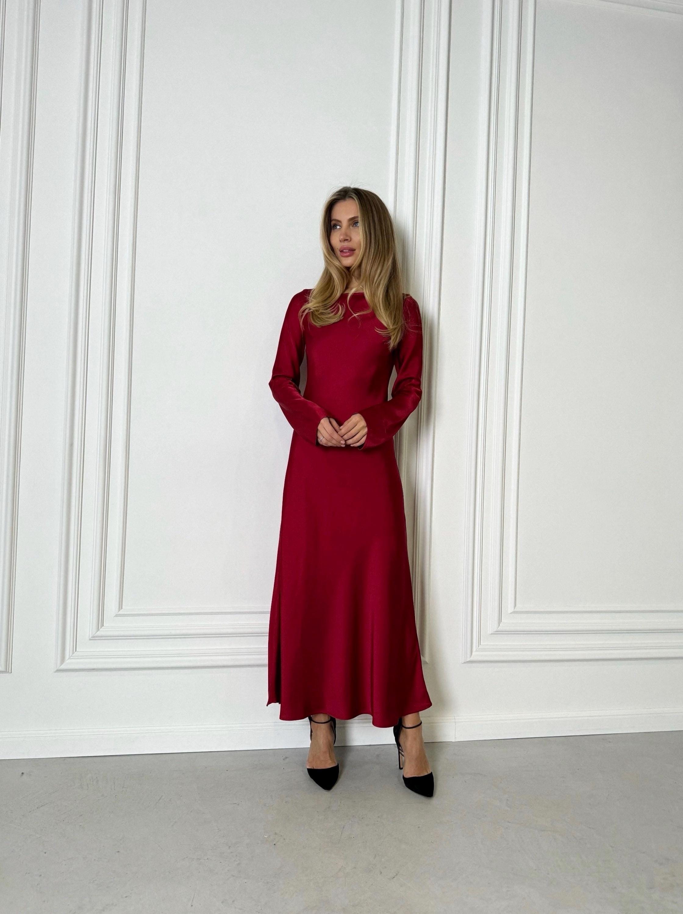 Ladies Dresses Collared Work Dress TECREW Women's Long Sleeve V Neck Sweater  Maxi Dress Button Bodycon