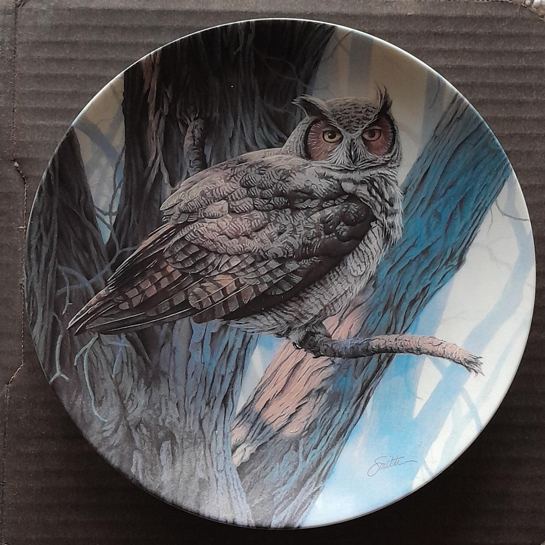 The Great Horned Owl 1988 Plate #3821C