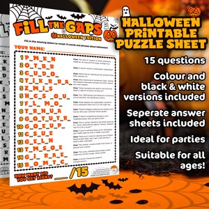Halloween Printable Party Quiz