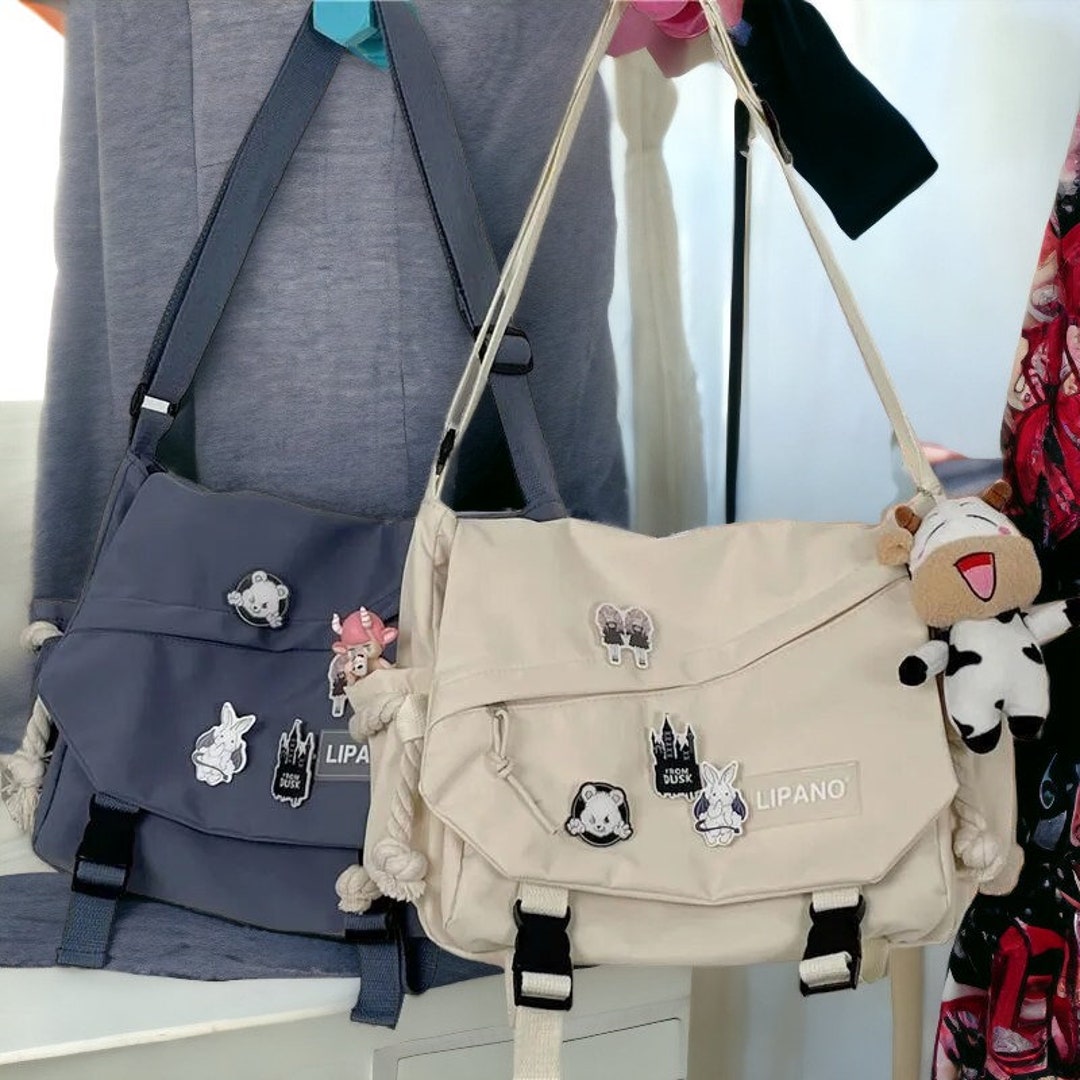 Kawaii School Messenger Bag Tote Shoulder Bag, Nylon Bag, Unique School
