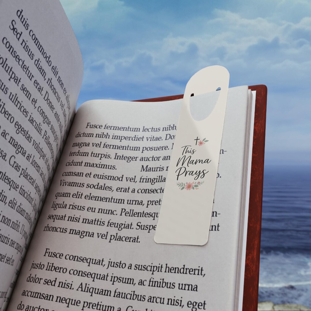 This Mama Prays Bookmark | Religious Floral Metal Bookmark - Etsy