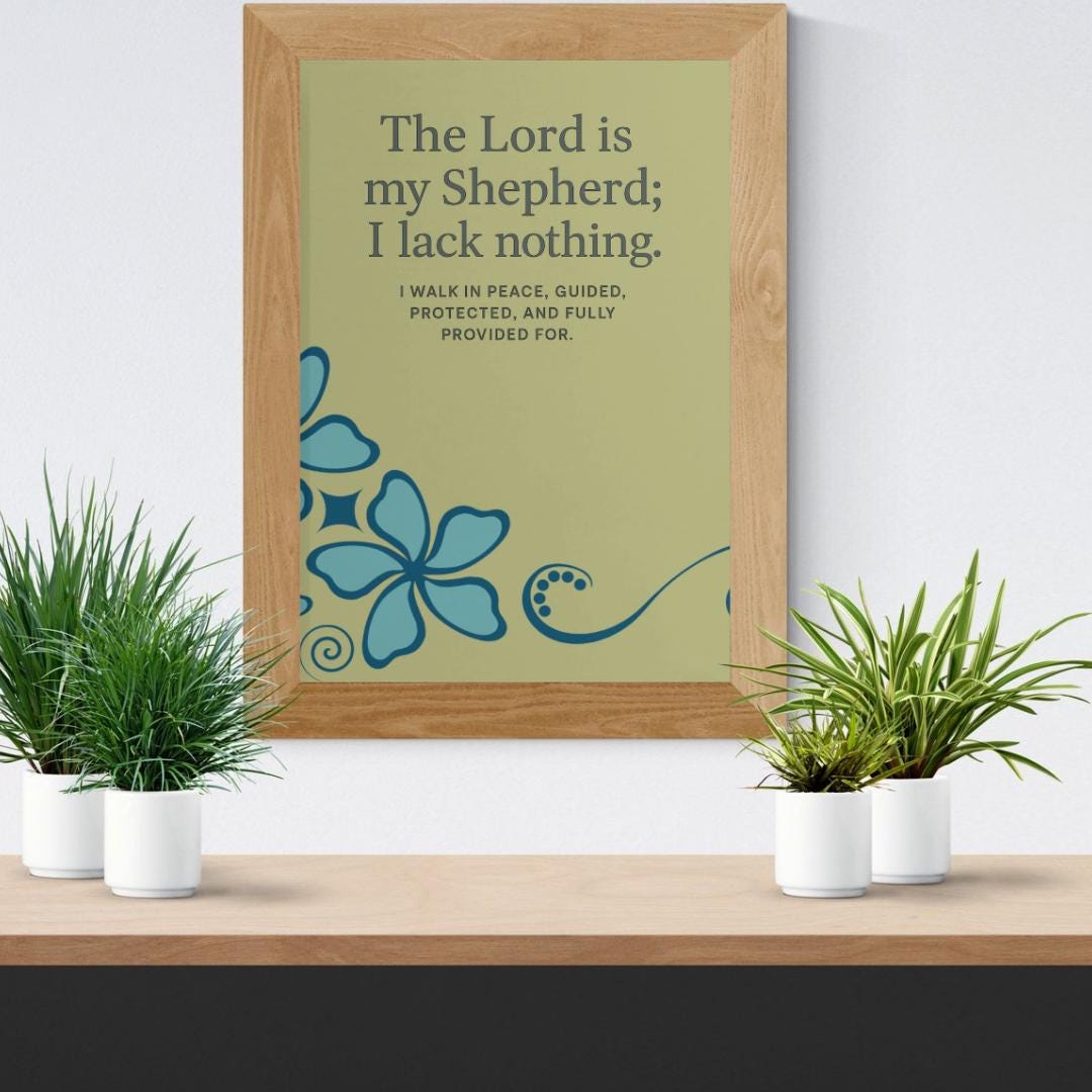 Inspirational Christian Wall Art: Floral Faith Decor Poster - Etsy