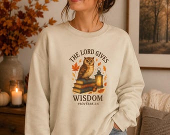 Wisdom Owl Crewneck Sweatshirt: Cozy Unisex Fall Apparel