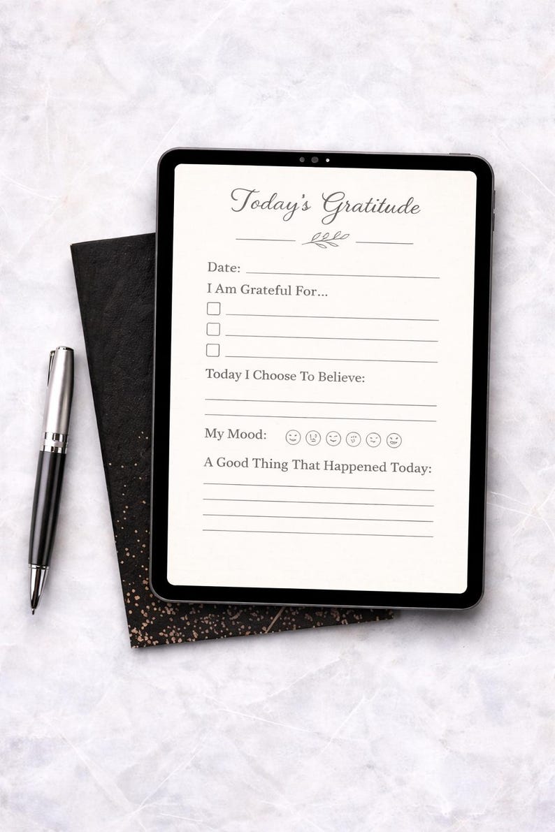 Printable Gratitude Journal – Daily Mindfulness Planner (8.5x11 PDF ...