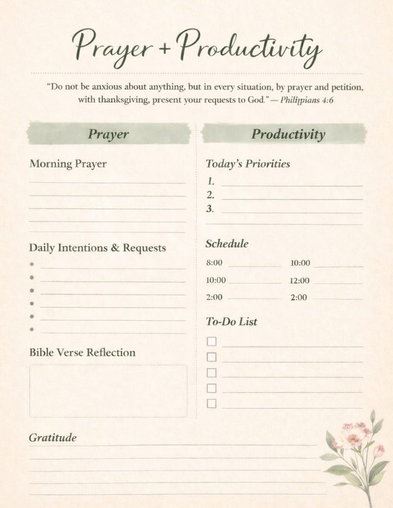 Christian ADHD Planner Bundle, Faith Productivity Tracker (PDF Download ...