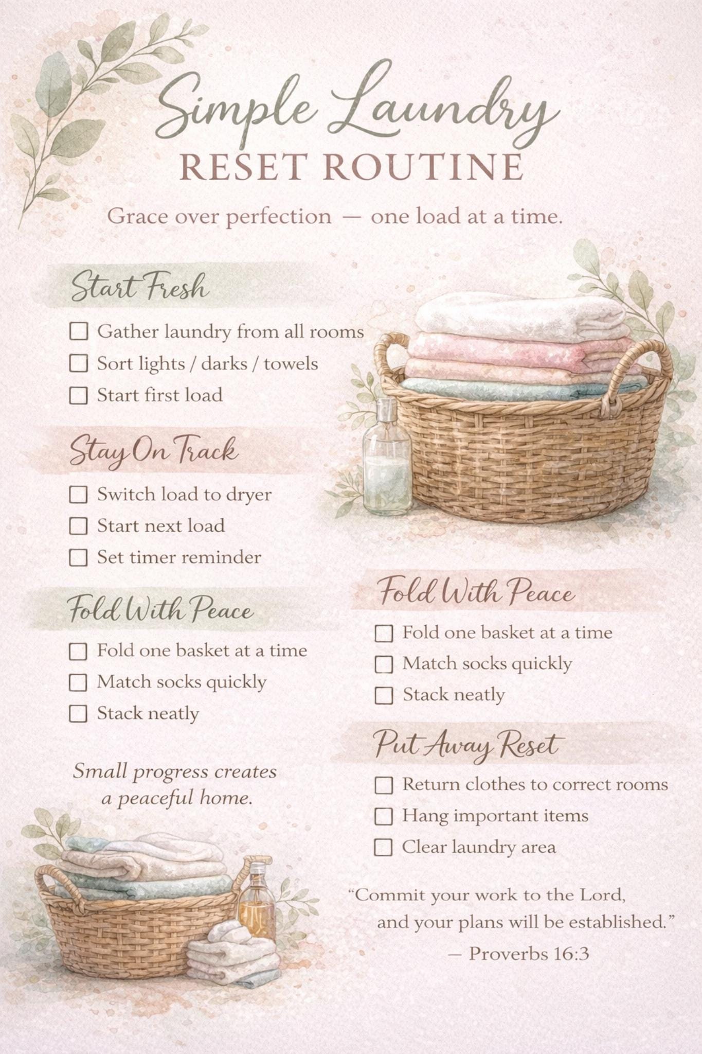 Laundry Checklist.pdf ADHD Friendly Laundry Checklist | Christian Homemaker Wash Day Planner ...