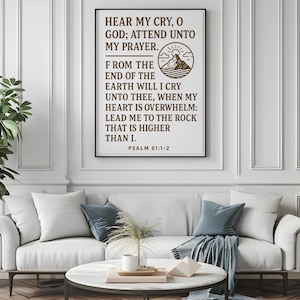 Inspirational Wall Art, Matte Vertical Posters, Faith Decor, Motivational Home Decor, Psalm Quotes, Uplifting Print, Christian Wall Art