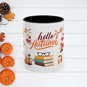 Hello Autumn Coffee Mug: Cozy Fall Decor.