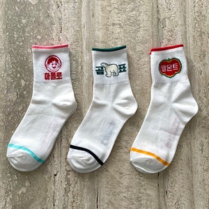 Korean Retro Cotton Socks: Trendy Fashion Crew Socks