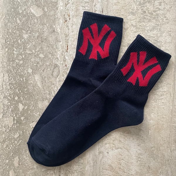 New York Yankee Socks, baseball Socks, American Socks, Mens Socks, Unisex Socks, Couple Matching Socks, Simple Socks, Everyday Socks, Gifts