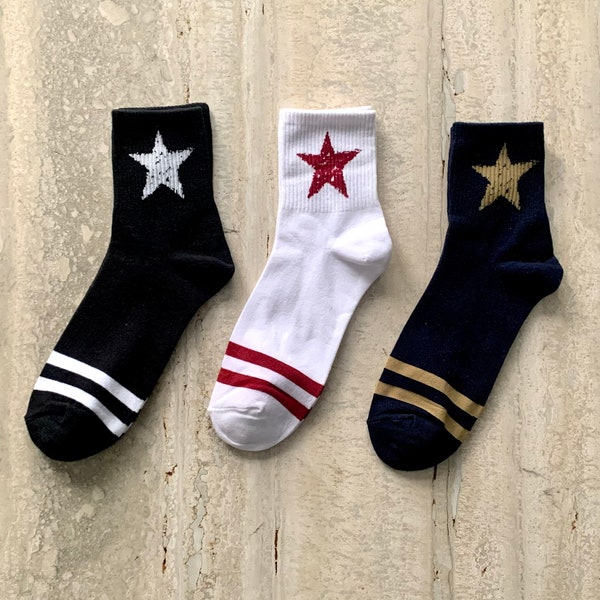 The Big Star Socks, Casual Socks, Cotton Socks, High Quality Socks, Mens Socks, Simple Socks, Everyday Socks, Holidays Gift for Men