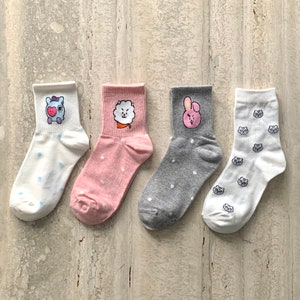 Cat Socks, Cute Socks, Fun Pink Socks, Cartoon Socks, Women's Socks, Girls Socks, Teenager Socks, High Quality Cotton Socks, Holiday Gift