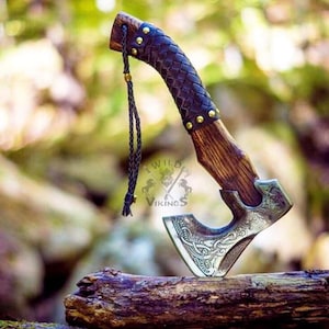 Hacha vikinga forjada a mano, hacha nórdica, hacha de fantasía, regalo para él, hacha nórdica de Ragnar, regalo de disfraz para aniversario, padrinos de boda, regalo de cumpleaños, hacha Small Axe