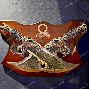 Kratos Blades, Chaos Blades, God of War Twin Blades, Kratos Cosplay Weapons, Custom Made Leviathan Axe ,Best Wall Hanger, Birthday Gifts