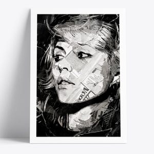 Debbie Harry Poster | Archive Quality Debbie Harry Print | Newspaper & Magazine Collage | Blondie Art Print