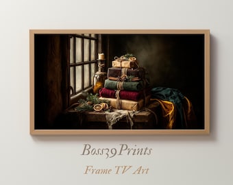 Moody Christmas Gifts Frame TV Art | Rustic Holiday 4K | Vintage Still Life #5-15
