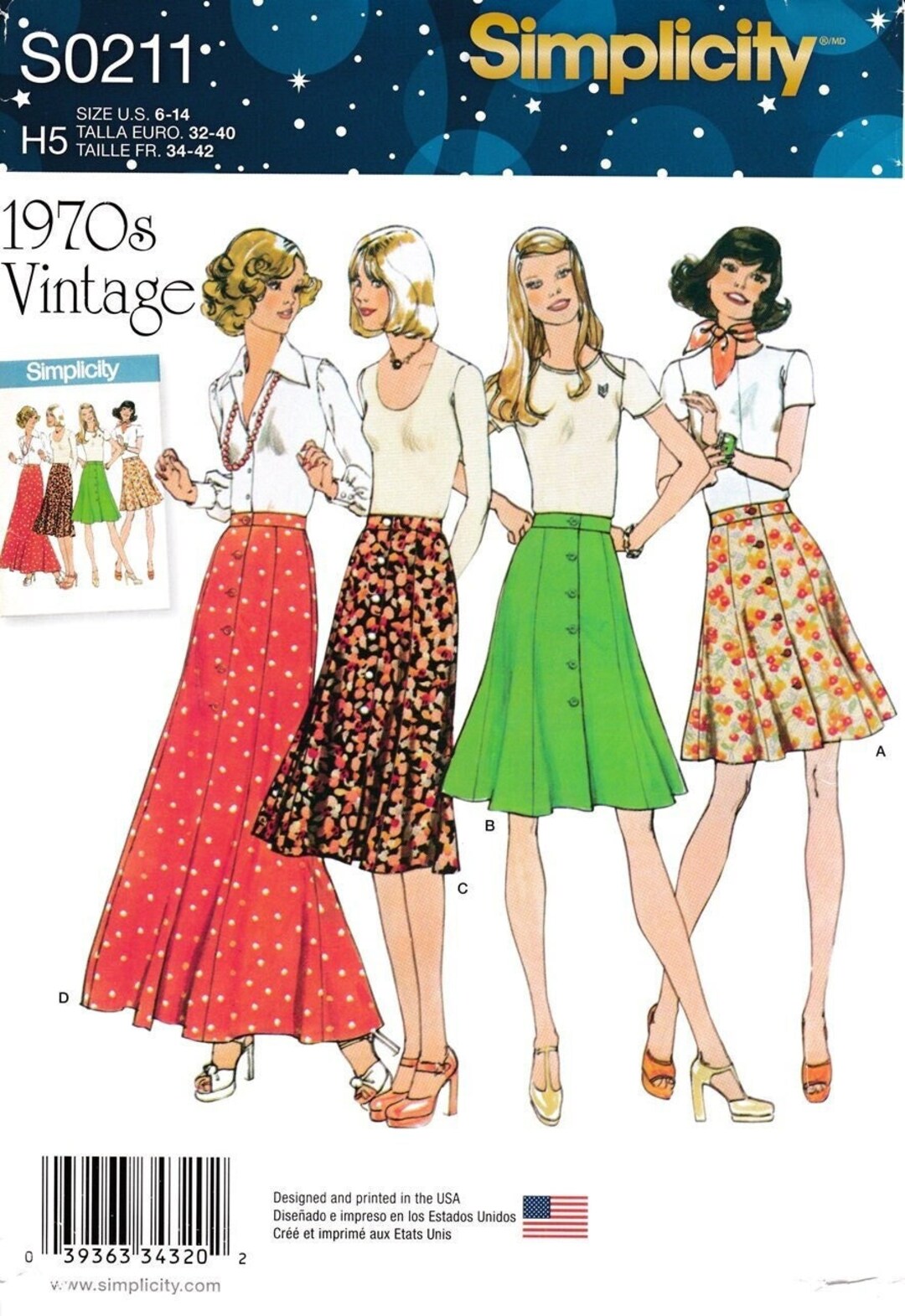 Simplicity S0211/8019 Sewing Patterns 1970s Vintage - Etsy