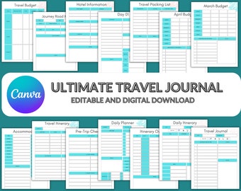 Travel Journal, Adventure Journal, Traveling Journal, Camping Journal, Camper Notebook, Custom Journal, Camping Gift, Trip Planner