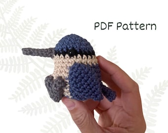 Padrão de crochê NZ Kingfisher: Bird Amigurumi (padrão PDF)