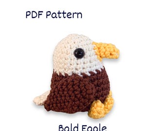 Wzór szydełkowy Bielik amerykański: Pluszowy ptak Amigurumi (wzór PDF)