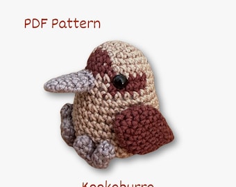 Kookaburra Crochet Pattern: Australian Amigurumi Bird (PDF Pattern)