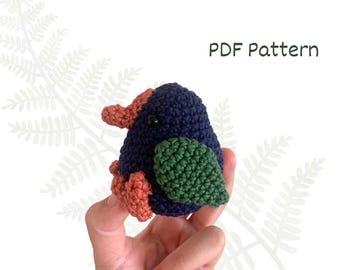 Padrão de crochê para pássaro Takahē da Nova Zelândia: Amigurumi de pelúcia fácil (padrão em PDF)