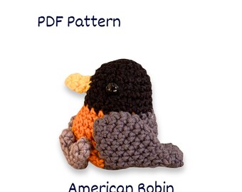 Haakpatroon American Robin: amigurumi-vogelknuffel (pdf-patroon)