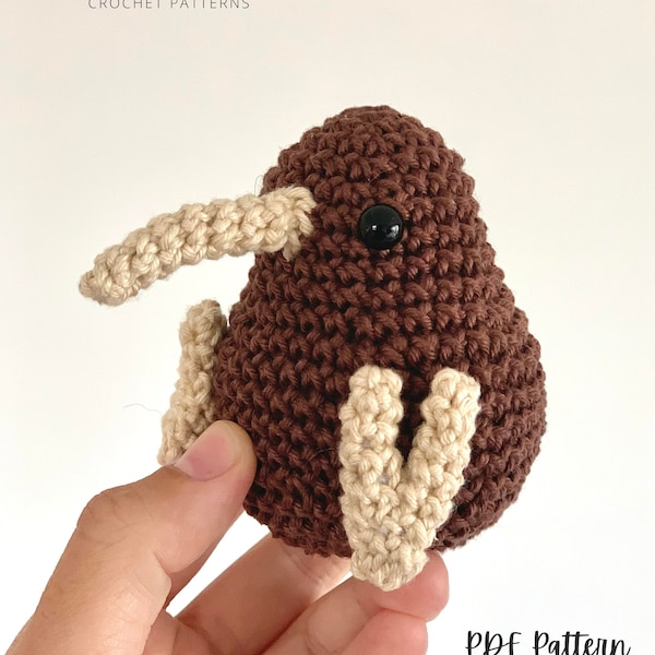 Kiwi Crochet Pattern - Bird Amigurumi