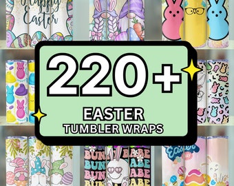 220+ Easter Tumbler Wrap Bundle, 20oz Skinny Tumbler Wrap Design, Straight Sublimation Wrap PNG, Easter Theme Tumbler Bunny Gnome