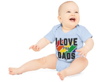 Babybody Kurzarm 100% Bio- Baumwolle -i love my dads-