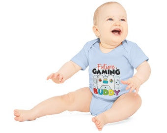 Babybody Kurzarm 100% Bio- Baumwolle -gaming buddy-