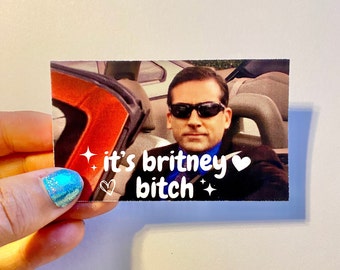 The Office vinyl sticker Michael Scott Britney Spears quote It's Britney bitch funny decal gift laptop water bottle sticker notebook present