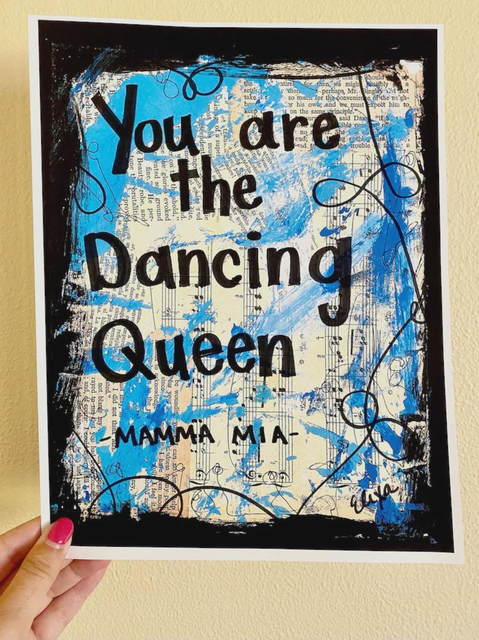 Mamma Mia Art Dancing Queen Painting Broadway Movie Musical Theatre ...