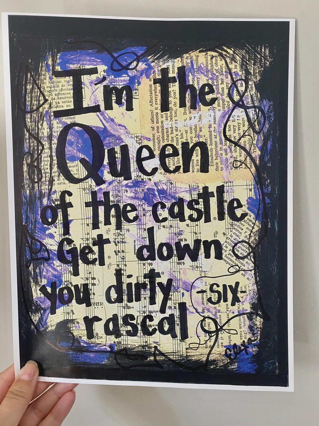 Six Art Get Down Painting Broadway Musical Theatre Lyrics Actor Singer ...