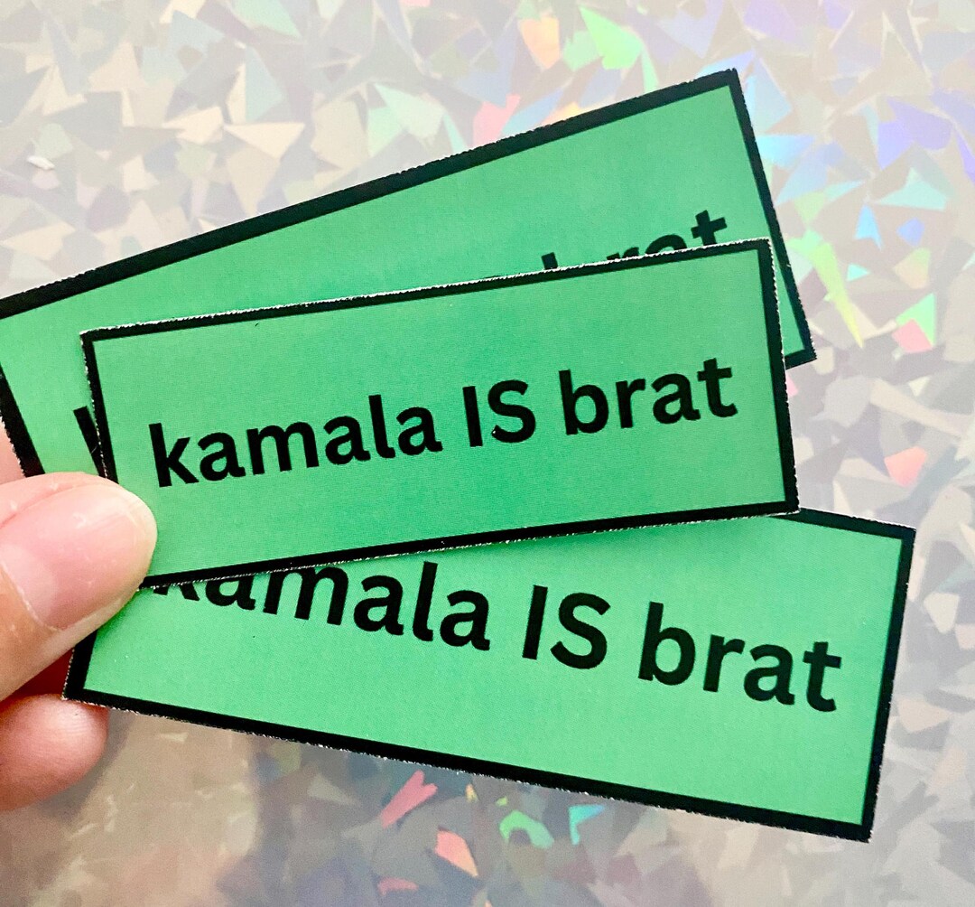 Kamala Harris Charlie XCX Brat Sticker Quote Vinyl Sticker President ...