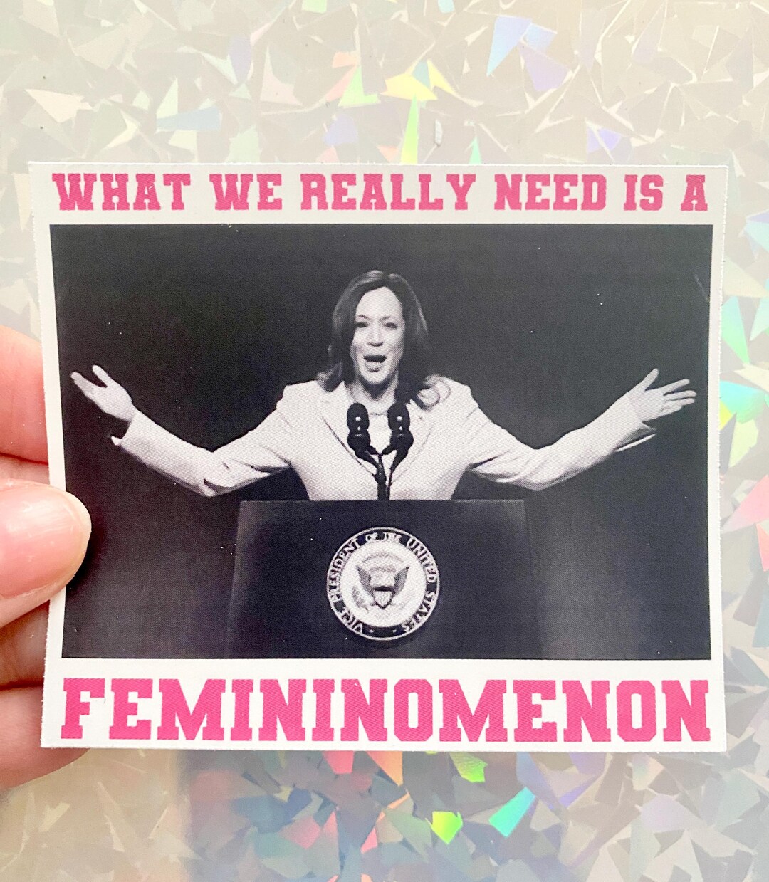 Kamala Harris Chappell Roan Sticker Femininomenon Song Lyrics Election