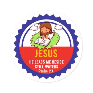 Adesivo di Gesù, adesivo della Bibbia, adesivo del Salmo 23, adesivo di Pasqua