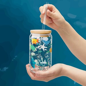Ocean Life Sipper Glass, Save The Ocean, Ocean Animals Glass image 9