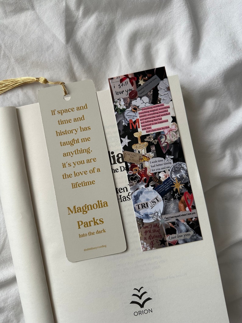 Magnolia Parks Bookmark Romance Bookmark Magnolia Parks Universe Daisy Haites Book Gift Book Lover Collage Bookmark Reader zdjęcie 7