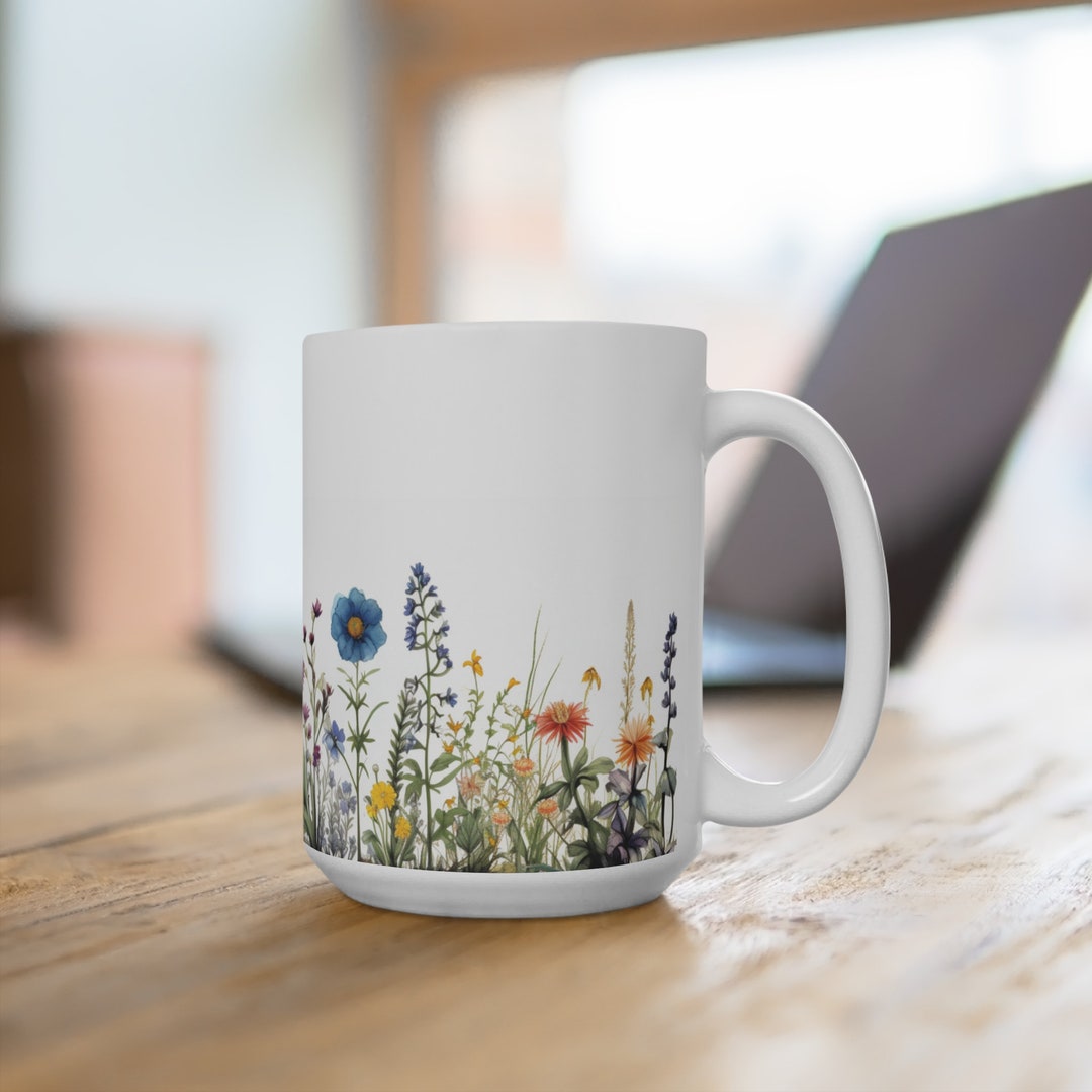 Prairie Wild Flowers Mug 15oz - Etsy