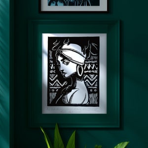 Bomba y Plena Puertorriquena Handmade Print, Puerto Rican Wall Art Home Decor