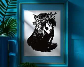 Beautifull Taino Woman Art, Female Arawak Indian Artwork